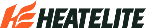 Heatelite – HE-flamme og logo