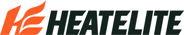 Heatelite – HE-flamme og logo